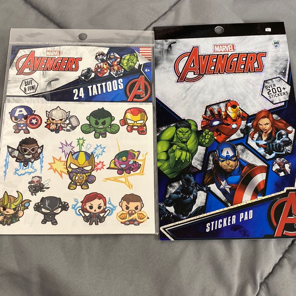 Marvel stickers and tattoos bundle